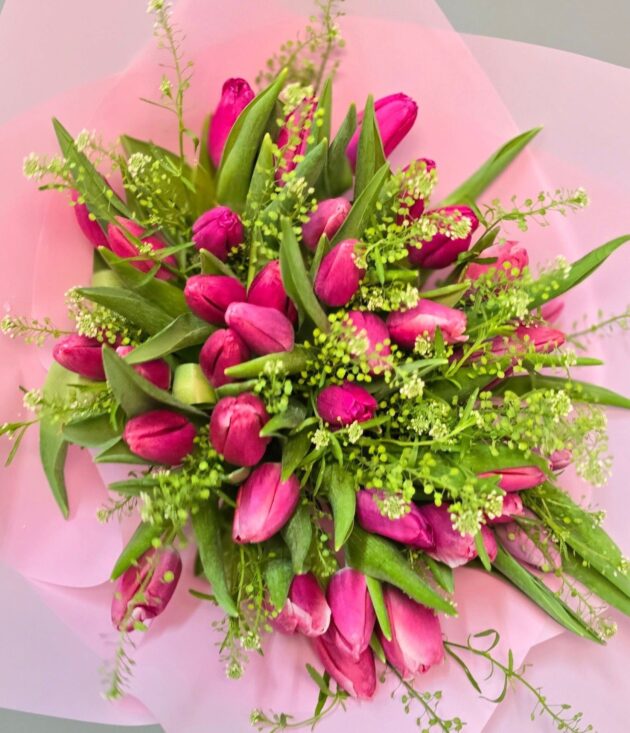 Tulip Bouquet with Greenery